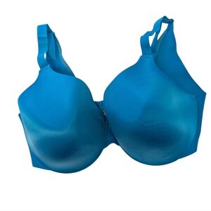 SOMA 38DD Vanishing Back Bra Underwire Full Coverage Bright Blue